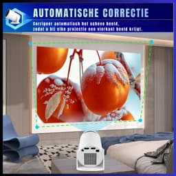 AHD® Draagbare beamer - Beamer - Projector - Mini Beamer - Wit - 11cm x 19cm x 11cm — thumbnail 2