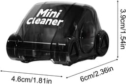 Mini Bureau Reiniger - Desktop Organizer - Werkplek Opruimen - Schattig Ontwerp - 8x8x6 cm - Zwart — thumbnail 5