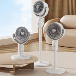 Staande Ventilator - Luchtcirculator - Comfort Verhogend - Met Afstandsbediening - Verstelbare Hoogte - Wit — thumbnail 5
