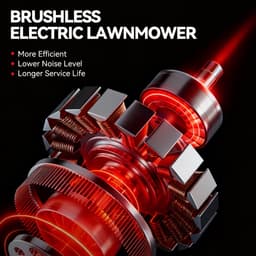 Cventrix Borstelloze elektrische grasmaaier, Grasmaaier, Electrische grasmaaier, 10 inch, Grastrimmer, 4000W, Inclusief Accu en oplader. — thumbnail 3