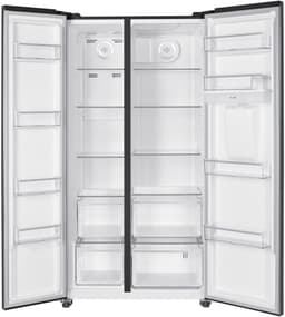 Heinner HSBS-HM529NFINVDGWDE++ American Side-by-Side Koelkast met Waterdispenser 529 L – Total No Frost – Inverter Compressor – Super Freeze – Open-deur Alarm – Vingerafdrukbestendige Afwerking – Antracietgrijs – 5 Jaar Garantie — thumbnail 3