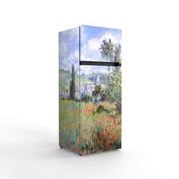 NUNKI MEDIUM-AMONE / Dubbel-Deurs Koelkast, E Klasse, 206l, Claude Monet - Zicht op Vétheuil, Satin (ALL sides) — thumbnail 4