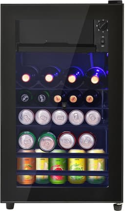 Vrijstaande Mini Koelkast - Stille Drankenkoelkast - Met 6L Vriesvak - LED Verlichting - 76 Liter Capaciteit - Slaapkamer en Kantoor - 40,0x43,5x71,6 cm — thumbnail 5
