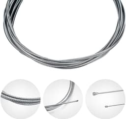 Dailygoods- Reparatieset Universeel - Koppelings-/Remkabel - 2 x Gaskabel 2 m - Inclusief Kabelbinder - Hoogwaardig Staal - Duurzaam en Slijtvast - Kabelset — thumbnail 3