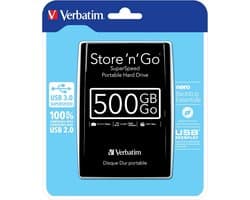 Externe Harde Schijf - Draagbare Opslag - Bestanden Opslaan - Snelle Data Transfer - 500 GB - Zwart