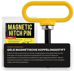 Dailygoods- Koppelingsstift Ultrasterk - Magnetische Koppelingspen - Grasmaaier-Aanhanger - Eenvoudig In- en Uithangen - Neodymium Magnetisch - Voor Eén Hand Gebruik - Aanhangerpen — thumbnail 1