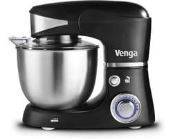 Standmixer Keukenmachine - Mixer Kom - Deeg Kneden Bakken - Planetaire Beweging - 5 Liter Kom - Zwart