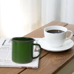 Dailygoods- Geëmailleerde Kopjes Set van 5 - Vintage/Multi-functioneel - Voor Koffie/Thee/Wijn - Hoogwaardig Emaille - Geïsoleerd Handvat - Slijtvast en Corrosiebestendig - Mok — thumbnail 3