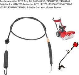 Dailygoods- Dekkoppelingskabel met Veer - Kunststof/Staal - Vervangingsonderdeel voor Grasmaaiertractor - Geschikt voor 700-serie - Stabiele Prestaties - Duurzaam Materiaal - Grasmaaierkabel — thumbnail 2