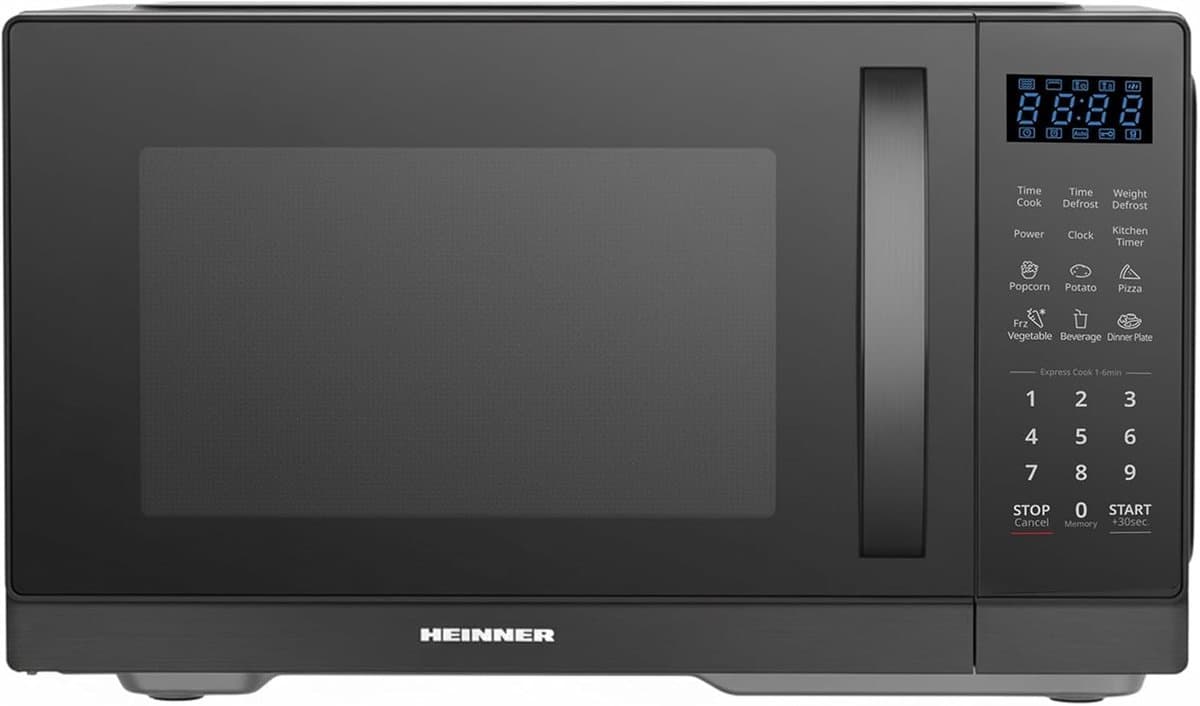 Magnetron met Grill - Oven Apparaat - Snelle Maaltijden - 8 Automatische Programma's - 25 Liter Capaciteit - Zwart — afbeelding 1