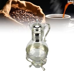 Dailygoods- Koffiepottenset Vintage - Glazen Koffiepot - Ergonomisch Handvat - Luxe Ontwerp - Warm/koudketel - Betrouwbare Materialen — thumbnail 4