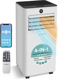 SereneLife Mobiele Airco 7000 BTU - Airconditioner met Verwarmingsfunctie - Afvoerslang - WiFi - voor Slaapkamer en Woonkamer — thumbnail 1