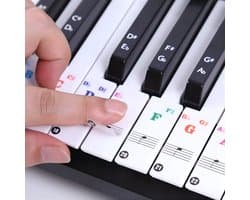 Piano Stickers - Keyboard Stickers - Eenvoudig Muzieknoten Leren - 49/54/61/88 Toetsen - Kleur