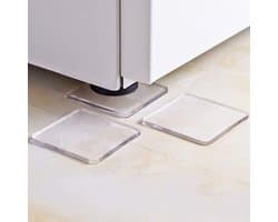 Allecto - Anti-Vibratie Pads - Geluidsreductie - Transparant - Wasmachine Mat - Antislip - Voor elke vloer - Set van 8