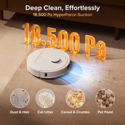 Roborock Qrevo S Pro Set-Robotstofzuiger–Alles-in-één multifunctioneel dockingstation–18500 Pa zuigkracht–Antiklitsysteem-Reactive Tech Obstakelvermijding-Intensieve tapijtreiniging 10 mm Dweilverhoging–Twee roterende dweilpads–Roborock app controle — thumbnail 6