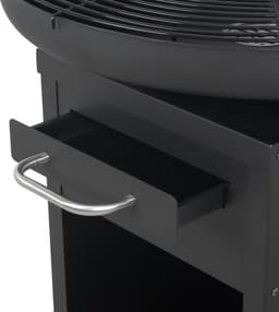 Bali OUTDOORS Grillring BBQ & Plancha - Vuurschaal met Uitneembare Bakplaat en Grillrooster - Houtopslag - Houtskool Barbecue Buitenkeuken - XL Ø80 x H92 cm — thumbnail 4