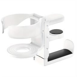 Bureau bekerhouder, hoofdtelefoonhouder, gaming headsethouder, 2-in-1 compatibel met hoofdtelefoon en waterbeker (zwart) — thumbnail 3