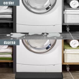Quvo® Lekbak Wasmachine - Lekbak - Anti Trillingsmat Wasmachine - Lekbak Wasmachine 60x60 x - Grijs - Lekbak Wasmachine Universeel - 60cm x 60cm x 2cm — thumbnail 3