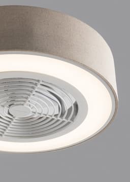 CREATE - Stille plafondventilator 40W (Ø50cm) met verborgen bladen en LED-verlichting - Met licht - Controller voor wandmontage + Afstandsbediening - 6 snelheden - Programmeerbaar - WIND CLEAR EASY — thumbnail 2