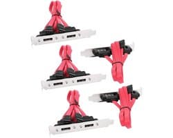 eSATA naar SATA Adapterkabel - Externe Poort Converter - Opslag Uitbreiden - Dubbele Poort Beugel - 44cm - Zwart