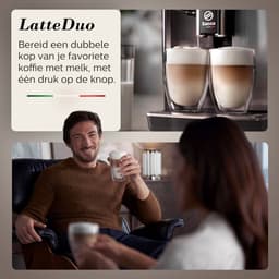 Saeco GranAroma Deluxe - Espressomachine - 18 Dranken met melksysteem - Groot scherm - Slim & verbonden - Volautomatisch - Koffiemachine met bonen + AquaClean filter - Metaal/Zwart (SM6685/00) — thumbnail 5