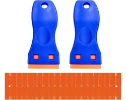 Mini Plastic Schraper Set met 20 Vervangbare Bladen voor het Verwijderen van Raamstickers en Lijmresten, Ideaal voor Auto Stickers en Etiketten