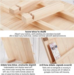 Houten Oorbellen Display Stand met 3 Lagen, Sieradenhouder voor Oorbellen, Kaartenhouder voor Thuis en Winkels, 40x14.3x30cm — thumbnail 3