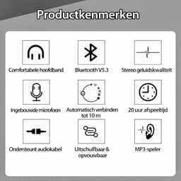 Bluetooth 5.3 Koptelefoon - Goud - Lange Batterij — thumbnail 4