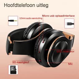 Bluetooth 5.3 Koptelefoon - Goud - Lange Batterij — thumbnail 3