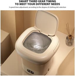 Allecto - - Vouwbare Wasmachine - Mini Wasmachine - Hoogwaardige Diepreiniging - Khaki - 9 Liter - Geschikt voor Appartementen - Portable Wasmachine — thumbnail 4