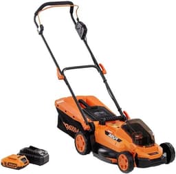 Accugrasmaaier - Draadloze grasmaaier - Gazononderhoud - Borstelloze motor - 330 mm maaibreedte - Oranje — thumbnail 1