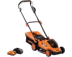 Accugrasmaaier - Draadloze grasmaaier - Gazononderhoud - Borstelloze motor - 330 mm maaibreedte - Oranje