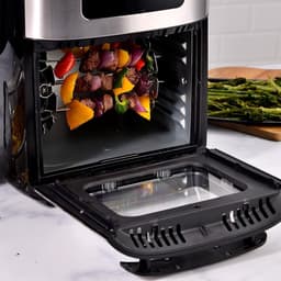 Heteluchtfriteuse - Airfryer Ovenschaal - Gezond Koken - Groot Venster Digitaal - 10 Liter Capaciteit - Zwart — thumbnail 2