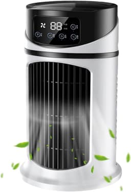 Persoonlijke Air Cooler - Ventilator Luchtkoeler - Persoonlijke Koeling - 3 Windstanden - 25x15x15 cm - Wit — thumbnail 1