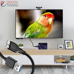 Vervangende USB Kabel - Externe Harde Schijf Kabel - Snelle Data Overdracht - Micro-B Aansluiting - 05 Meter - Zwart — thumbnail 3