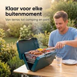 Lomera Opvouwbare Barbecue - Houtskool BBQ - Draagbare BBQ - Tafelbarbecue - Camping Barbecue - Koffer Barbecue - Inklapbare BBQ - Mini Barbecue - Picknick Barbecue - Meeneem Barbecue - Houtskoolbarbecue — thumbnail 4