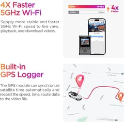 Dashcam GPS - Autocamera Recorder - Veilige Rit - Quad HD Resolutie - 10x10x15 cm - Zwart — thumbnail 3