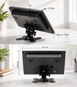Gabrys® Draagbare scherm - groot scherm - HDMI Display - Portable Monitor - Beeldscherm -10.1 Inch - 1024x600 - auto - vrachtwagen - Draagbare monitor - Draagbare scherm - Monitor voor bewakingscamera - mini TV - 1 jaar Garantie — thumbnail 6
