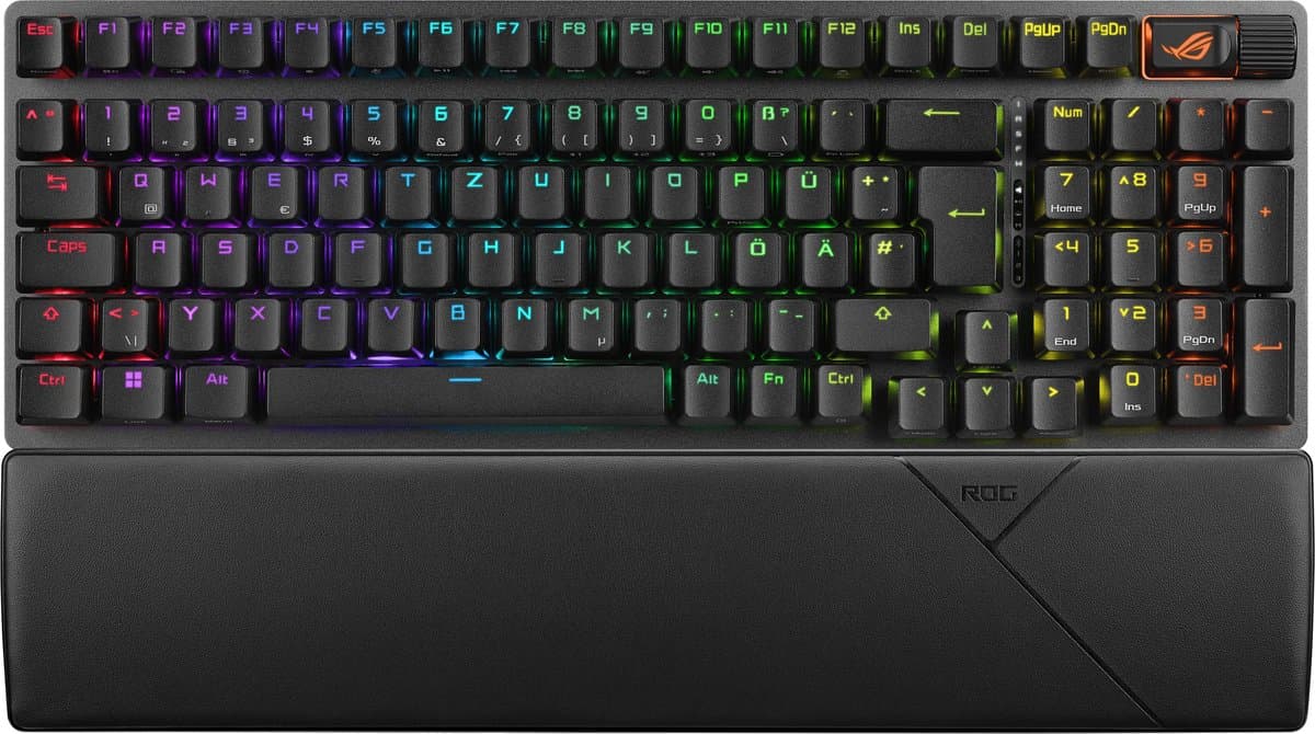 Asus ROG Strix Scope II 96 - Toetsenbord - Draadloos - Bluetooth 5.1 - USB - 1000 Hz - RGB - zwart — afbeelding 1