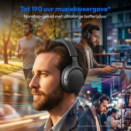 MEDION Over Ear koptelefoon HX-1 Pro (draadloos, hybride actieve ruisonderdrukking ANC, Bluetooth 6.0, 7+1 EQ-presets, tot 190 u batterijduur, spatwaterdicht IPX4), urban antraciet — thumbnail 2