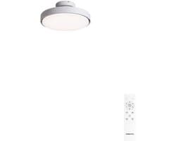 CREATE - Stille 56W bladloze plafondventilator Ø50 cm met LED-licht in de behuizing en lamplicht - S - Met licht - Afstandsbediening - WIND CLEAR BLADELESS