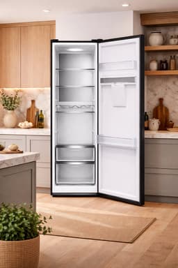 NextNorm NN373-1DKK-B - Luxe Enkeldeur koelkast 373L - ECO energy D - Water Dispenser - Display - LED Licht - Metal Shield Achterwand (RVS) - Easy Handle — thumbnail 8