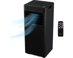 Auronic Mobiele Airco - 9.000 BTU - 3-in-1 - Airconditioning met 2 Raamafdichtingskits - Ventilator - Ontvochtiger - tot 25m² koelen - Zwart