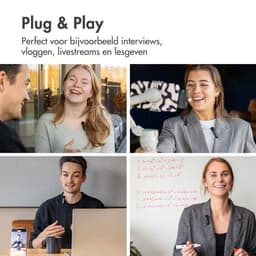 imoshion 2-pack Draadloze Microfoon met Oplaadcase - Geschikt voor o.a. USB-C & AUX - Bluetooth Mini Microfoon - Podcast Microfoon — thumbnail 2