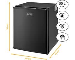 TZS First Austria Mini koelkast - Minibar - 30 liter - Vrijstaand - Volledig stil 22dB - Zwart