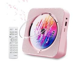 Discman - Walkman - Draagbare CD Speler met Bluetooth - Ingebouwde Speaker - Inclusief Afstandsbediening - Radio - Timer - Roze