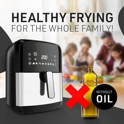Hete Lucht Friteuse - Airfryer Keukenapparaat - Gezond Frituren - 12 Programma's Touchscreen - 5.5 Liter Capaciteit - Zwart — thumbnail 3