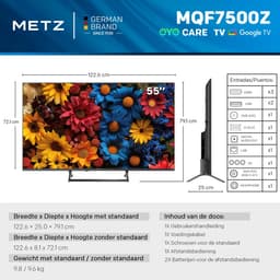 METZ 55MQF7500Z – 55 inch 4K QLED Smart TV – Google TV – Dolby Vision & Atmos – HDMI 2.1 – Smart TV met WiFi & Bluetooth — thumbnail 3