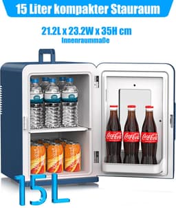 KESSER® Tafelmodel Koelkast 15 Liter AC DC 220-240V en 12V - Mini Koelkast Vrijstaand met Verwarmingsfunctie - Koelbox ideaal voor Auto en camperen - — thumbnail 8