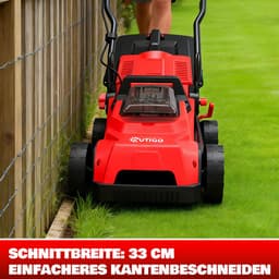 OUTIGO Accu Grasmaaier 21 V, maaibreedte 33 cm, tot 250 m², opvangbak 32 l, maaihoogte 25-65 mm, mulchfunctie, incl. 5,0 Ah accu — thumbnail 2